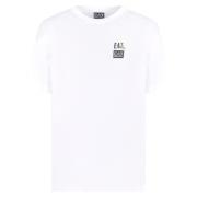 Emporio Armani EA7 Vita T-shirts och Polos Mjuk Passform White, Herr