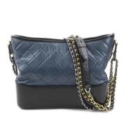 Chanel Vintage Pre-owned Laeder axelremsvskor Blue, Dam