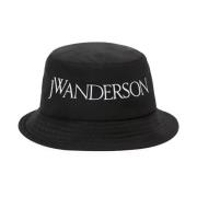 JW Anderson Svart Bucket Hat för Stiligt Utseende Black, Unisex