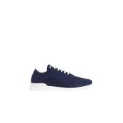 Kiton Marinblå Stickade Sneakers Blue, Herr