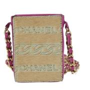 Chanel Vintage Pre-owned Tyg chanel-vskor Beige, Dam