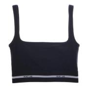 Helmut Lang Sportig Bralette Top med Smala Band Black, Dam