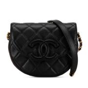 Chanel Vintage Pre-owned Laeder crossbodyvskor Black, Dam