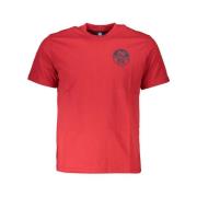 North Sails Röd Bomull Tryck Logo T-shirt Red, Herr