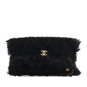 Chanel Vintage Pre-owned Tyg kuvertvskor Black, Dam