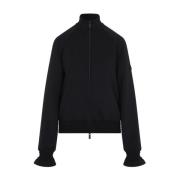 Moncler Svart Zip Up Cardigan Black, Dam