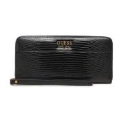 Guess Python Companion Plånbok Croco Mönster Black, Dam