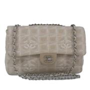 Chanel Vintage Pre-owned Canvas chanel-vskor Beige, Dam