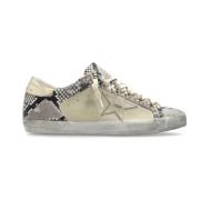 Golden Goose Super -Star Dubbel Quaret Med Lista Sneakers Gray, Dam