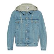 Vetements Jeansjacka med huva Blue, Herr