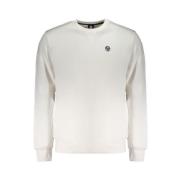 North Sails Borstad bomullsweatshirt med applikationslogo White, Herr