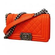 Chanel Vintage Pre-owned Laeder axelremsvskor Orange, Dam