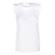 Michael Kors Vit Ruffle Modeblus White, Dam