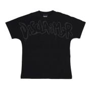 Disclaimer Svart Logo Tee Oversize Passform Bomull Black, Herr