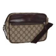 Gucci Vintage Pre-owned Canvas axelremsvskor Brown, Dam