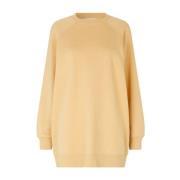 Samsøe Samsøe Oversized Crew-Neck Sweater Yellow, Dam