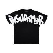 Disclaimer Kortärmad T-shirt med Graffiti Print Black, Herr