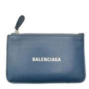 Balenciaga Vintage Pre-owned Laeder plnbcker Blue, Herr