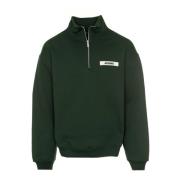 Jacquemus Gros Grain Half-Zip Sweatshirt Green, Herr