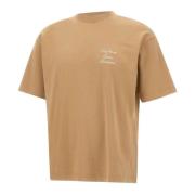 Drole de Monsieur Brun Kalligrafi Bomull T-shirt Brown, Herr