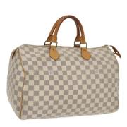 Louis Vuitton Vintage Pre-owned Canvas handvskor White, Dam