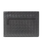 Bottega Veneta Vintage Pre-owned Laeder kuvertvskor Gray, Herr