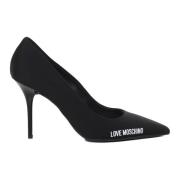 Love Moschino Klassiska Glamorösa Pumps med Mandelformad T? Black, Dam