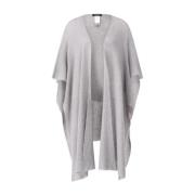 Fabiana Filippi Paljettstickad Poncho Gray, Dam