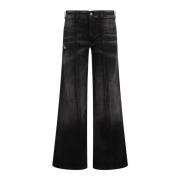 Diesel Flare D-Akii Jeans Black, Dam