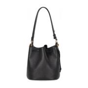 Furla Svart Mini Hinkväska med Sfera Hardware Black, Dam