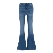 Kaos Dam Stretch Denim Flare Jeans Blue, Dam