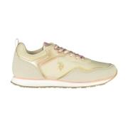 U.s. Polo Assn. Beige Snörskor Snygg Print Beige, Dam