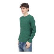 Tommy Hilfiger Grön Crewneck Tröja Retrostil Green, Herr