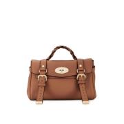 Mulberry Flätat Handtag Crossbody Väska med Lås Brown, Dam