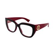 Gucci Cat-eye oversized glasögon acetatram Black, Unisex