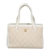 Chanel Vintage Pre-owned Canvas chanel-vskor White, Dam