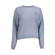 U.s. Polo Assn. Lyxig Blå Pullover med Broderi Blue, Dam