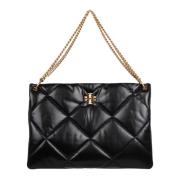 Tory Burch Diamantquiltad 'Kira' axelväska Black, Dam