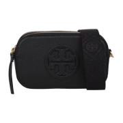 Tory Burch Mini Miller Axelväska med Logotyp Black, Dam