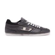 Diesel S-Leroji Low - Lädersneakers med blödningseffekt Black, Herr