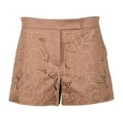 Max Mara Studio Korta Shorts Brown, Dam