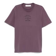 Golden Goose Lila T-shirts och Polos med Print Purple, Herr