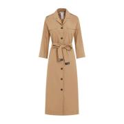 Max Mara Frida Safari Midi Klänning Brown, Dam