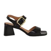 Carmens Lädersandal med gummisula Black, Dam