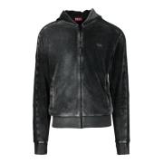 Diesel Bomull Nylon Sweatshirt Black, Herr