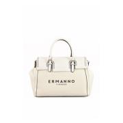 Ermanno Scervino Firenze Bomullsblandning Axelväska Beige, Dam