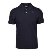 K-Way Bomull Elastan Polo Tröja Blue, Herr