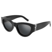 Saint Laurent Svart/Silver Solglasögon SL M94 Black, Dam