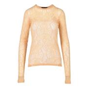 Fabiana Filippi Elegant T-shirt med stretchigt tyg Orange, Dam