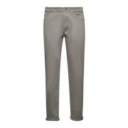 Brunello Cucinelli Asymmetrisk Knappfront Sidenskjorta Gray, Herr